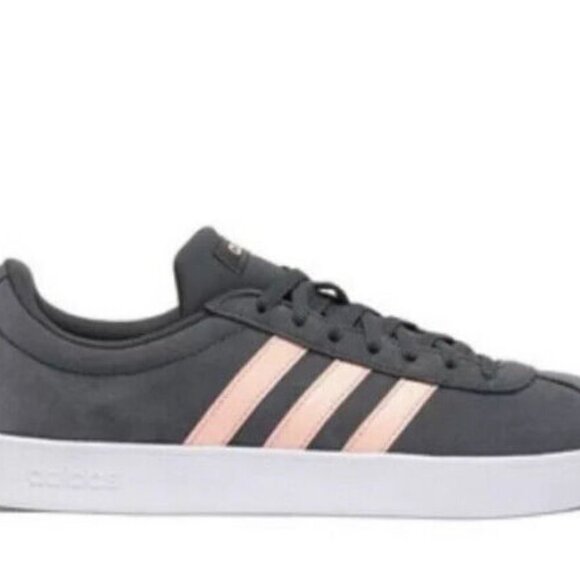 Brand New Adidas VL Court 2.0 Grey Glow Pink Size 7 - Picture 11 of 11